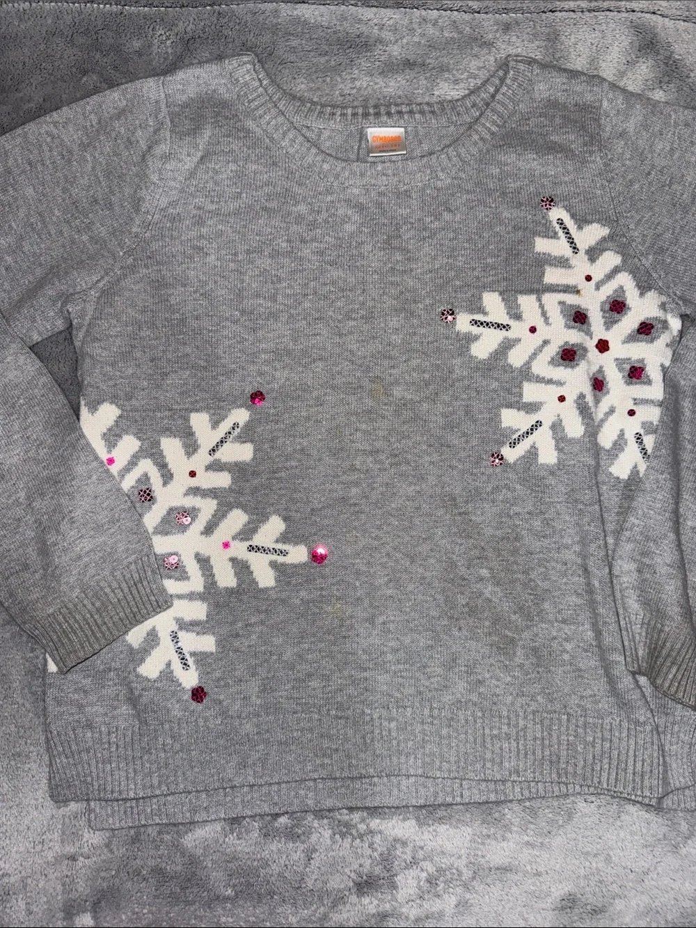 💥10 items for $10💥Grey Snowflake Embellished Sweater